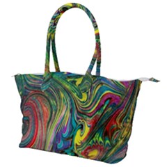 Intricate Painted Swirls Canvas Shoulder Bag by kaleidomarblingart