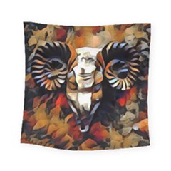 The Horned One Ii Square Tapestry (small)