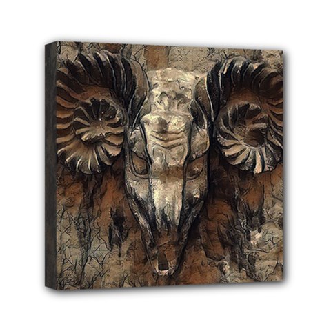 The Horned One Iii Mini Canvas 6  X 6  (stretched) by karstenhamre
