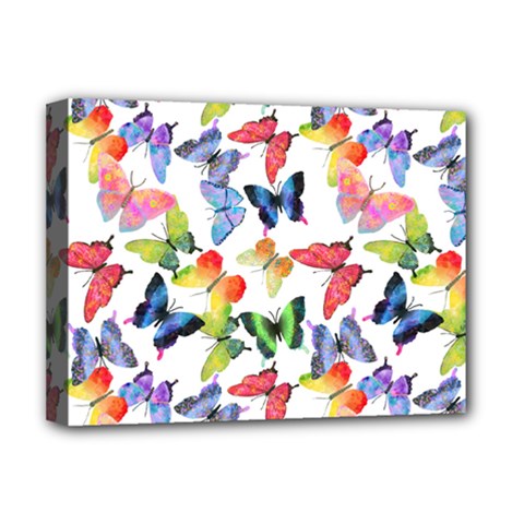 Bright Butterflies Circle In The Air Deluxe Canvas 16  X 12  (stretched)  by SychEva