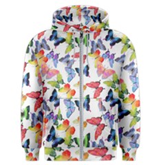 Bright Butterflies Circle In The Air Men s Zipper Hoodie by SychEva