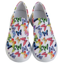 Bright Butterflies Circle In The Air Women s Lightweight Slip Ons by SychEva