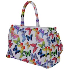 Bright Butterflies Circle In The Air Duffel Travel Bag by SychEva