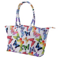 Bright Butterflies Circle In The Air Canvas Shoulder Bag by SychEva