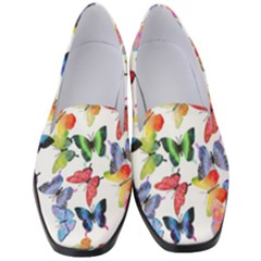 Bright Butterflies Circle In The Air Women s Classic Loafer Heels by SychEva