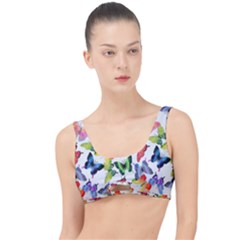 Bright Butterflies Circle In The Air The Little Details Bikini Top by SychEva