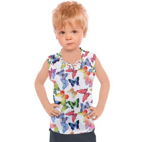 Bright Butterflies Circle In The Air Kids  Sport Tank Top by SychEva