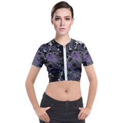 When Gears Turn Short Sleeve Cropped Jacket by MRNStudios