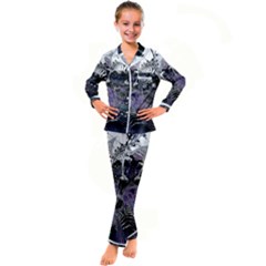 When Gears Turn Kid s Satin Long Sleeve Pajamas Set by MRNStudios