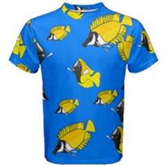 A School Of Foxface Butterfly Fish Men s Cotton Tee by SeaworthyClothing