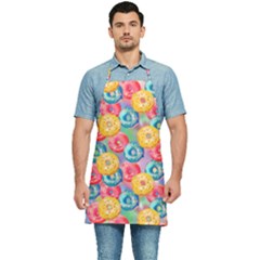 Multicolored Donuts Kitchen Apron by SychEva