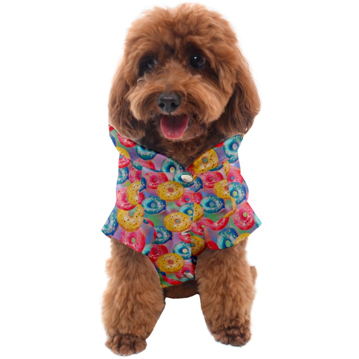 Multicolored Donuts Dog Coat