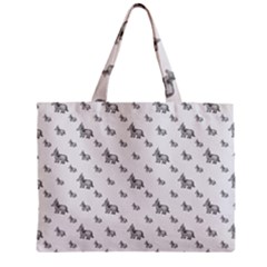 Grey Unicorn Sketchy Style Motif Drawing Pattern Zipper Mini Tote Bag by dflcprintsclothing