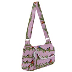 Bullfinches Sit On Branches On A Pink Background Multipack Bag by SychEva