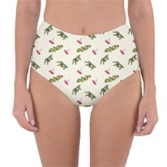 Spruce And Pine Branches Reversible High-waist Bikini Bottoms by SychEva