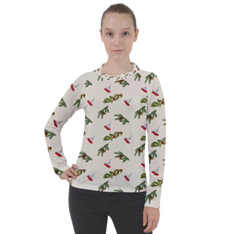 Spruce And Pine Branches Women s Pique Long Sleeve Tee by SychEva