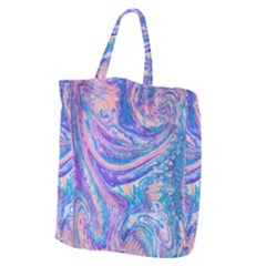 Blue Hues Feathers Giant Grocery Tote
