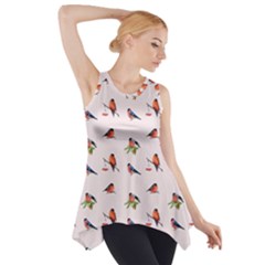 Bullfinches Sit On Branches Side Drop Tank Tunic by SychEva