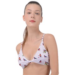 Bullfinches Sit On Branches Knot Up Bikini Top