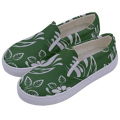 Folk Flowers Pattern Floral Surface Design Seamless Pattern Kids  Canvas Slip Ons by Eskimos