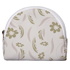 Folk Flowers Pattern Floral Surface Design Seamless Pattern Horseshoe Style Canvas Pouch