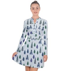 Coniferous Forest Long Sleeve Panel Dress by SychEva