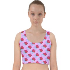 Stars Velvet Racer Back Crop Top by Sparkle