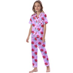 Stars Kids  Satin Short Sleeve Pajamas Set
