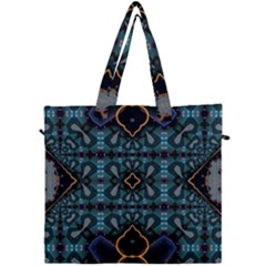 Blue Pattern Canvas Travel Bag by Dazzleway