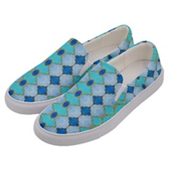 Turquoise Men s Canvas Slip Ons by Dazzleway
