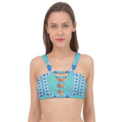 Turquoise Cage Up Bikini Top by Dazzleway