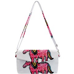 Unicorn Sketchy Style Drawing Removable Strap Clutch Bag by dflcprintsclothing