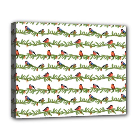 Bullfinches On The Branches Deluxe Canvas 20  X 16  (stretched) by SychEva