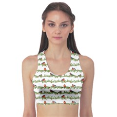 Bullfinches On The Branches Sports Bra by SychEva