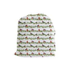 Bullfinches On The Branches Drawstring Pouch (large) by SychEva