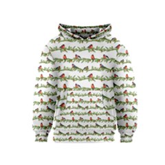 Bullfinches On The Branches Kids  Pullover Hoodie by SychEva