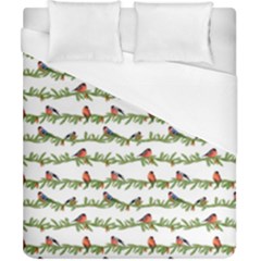 Bullfinches On The Branches Duvet Cover (california King Size) by SychEva