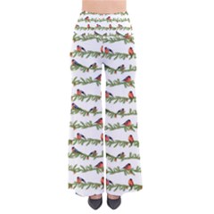 Bullfinches On The Branches So Vintage Palazzo Pants by SychEva