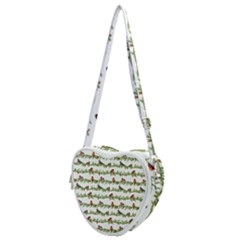 Bullfinches On The Branches Heart Shoulder Bag by SychEva