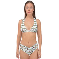 Bullfinches On The Branches Double Strap Halter Bikini Set by SychEva