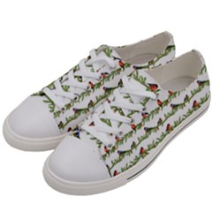 Bullfinches On The Branches Women s Low Top Canvas Sneakers by SychEva