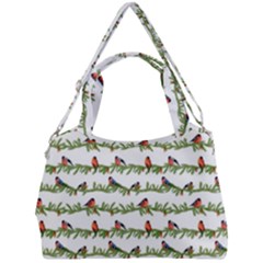 Bullfinches On The Branches Double Compartment Shoulder Bag by SychEva