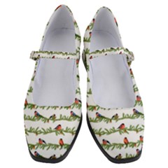 Bullfinches On The Branches Women s Mary Jane Shoes by SychEva