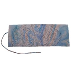 Convoluted Patterns Roll Up Canvas Pencil Holder (s) by kaleidomarblingart