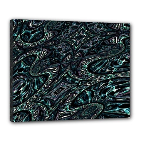 Emerald Distortion Canvas 20  X 16  (stretched) by MRNStudios