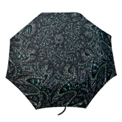 Emerald Distortion Folding Umbrellas by MRNStudios