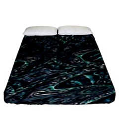 Emerald Distortion Fitted Sheet (king Size) by MRNStudios