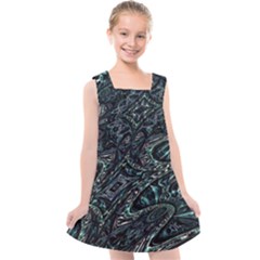 Emerald Distortion Kids  Cross Back Dress by MRNStudios