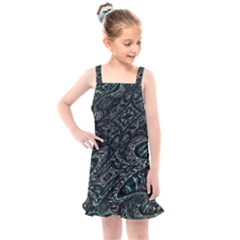 Emerald Distortion Kids  Overall Dress by MRNStudios