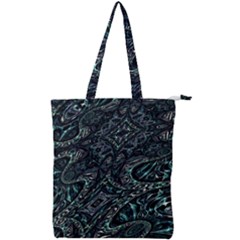 Emerald Distortion Double Zip Up Tote Bag by MRNStudios